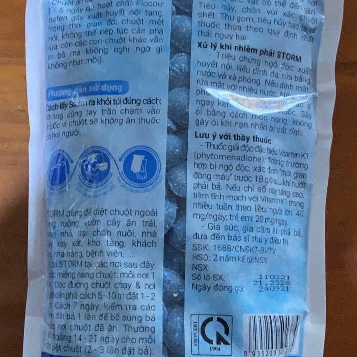 Thuốc Diệt Chuột Storm 0,005% ⚜️FREESHIP⚜️ Sản phẩm của Đức gói 1kg