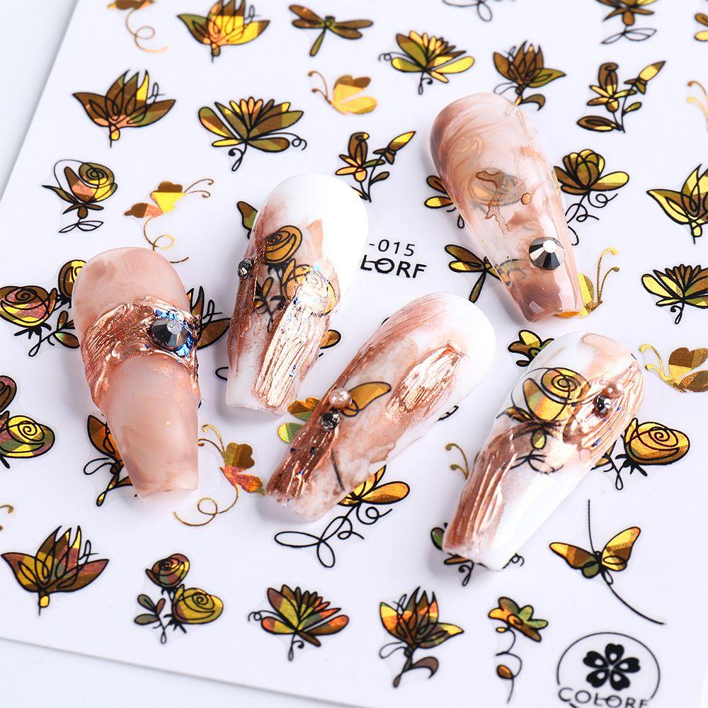 PATH Miếng Dán Trang Trí Móng Tay Hình Lá Phong 3D DIY