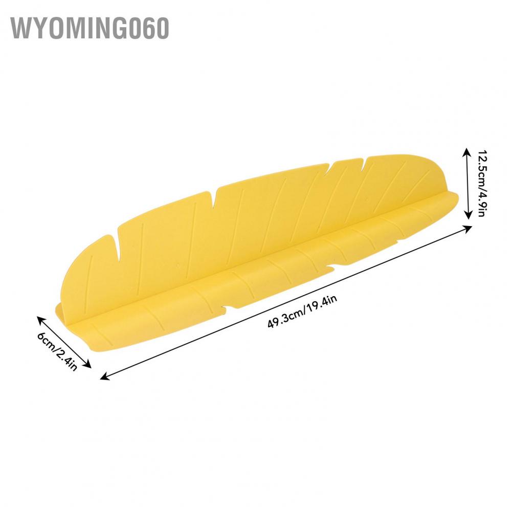 Wyoming060 Kitchen Sink Water Splash Guard Elastic Reusable Banana Leaf Splashing for Dishes Vegetables Washing