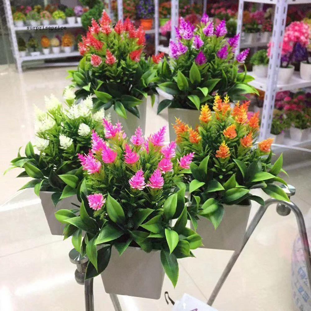 Set chậu và cây nhân tạo xinh xắn trang trí sân vườn nhà cửa