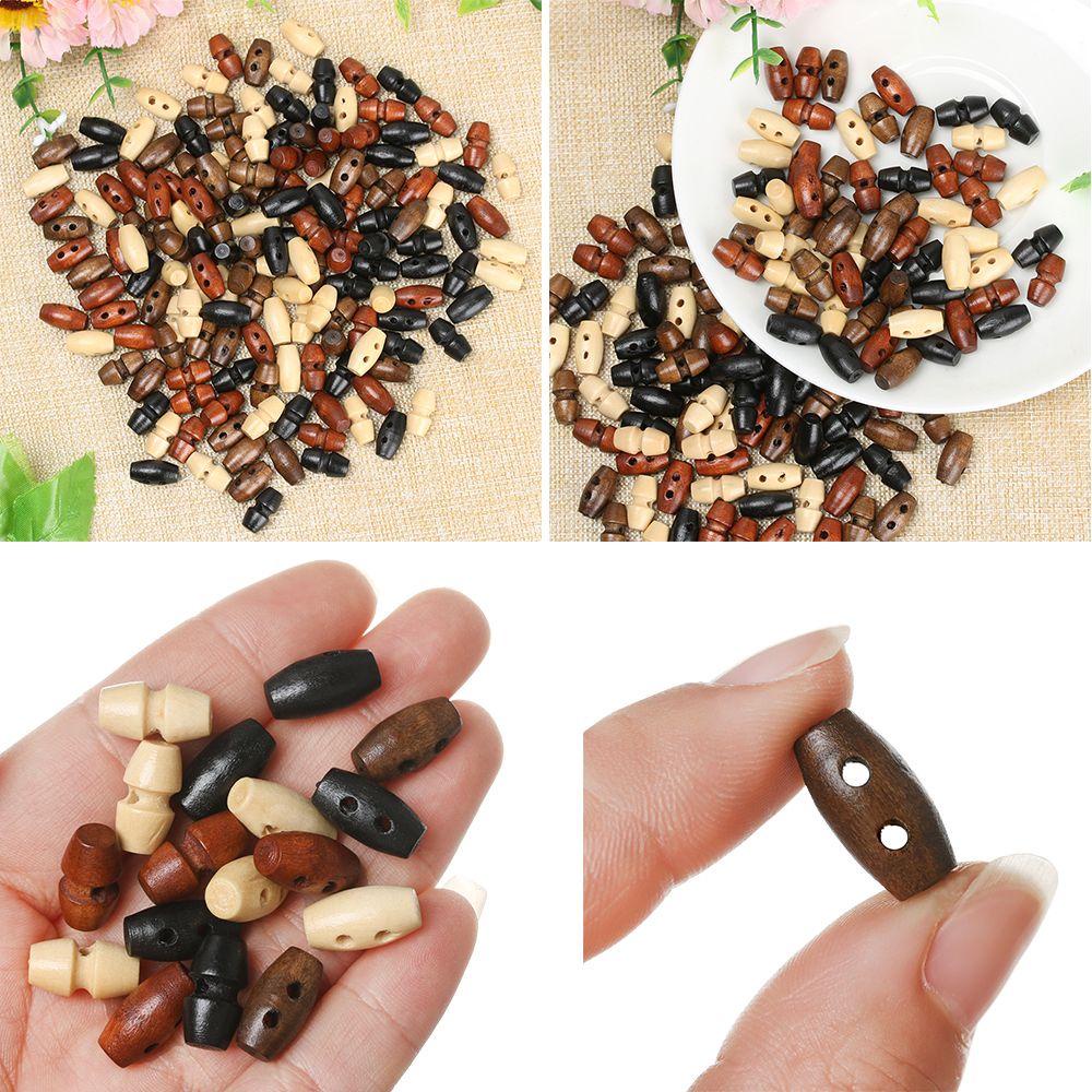 Set 20 / 40 Nút Áo Khoác Handmade Bằng Gỗ Tỉ Lệ 1 / 6 Dành Cho Búp Bê