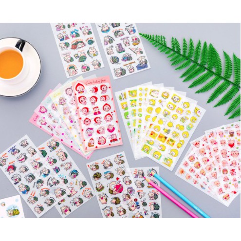 Combo 10 bộ sticker 6 tấm