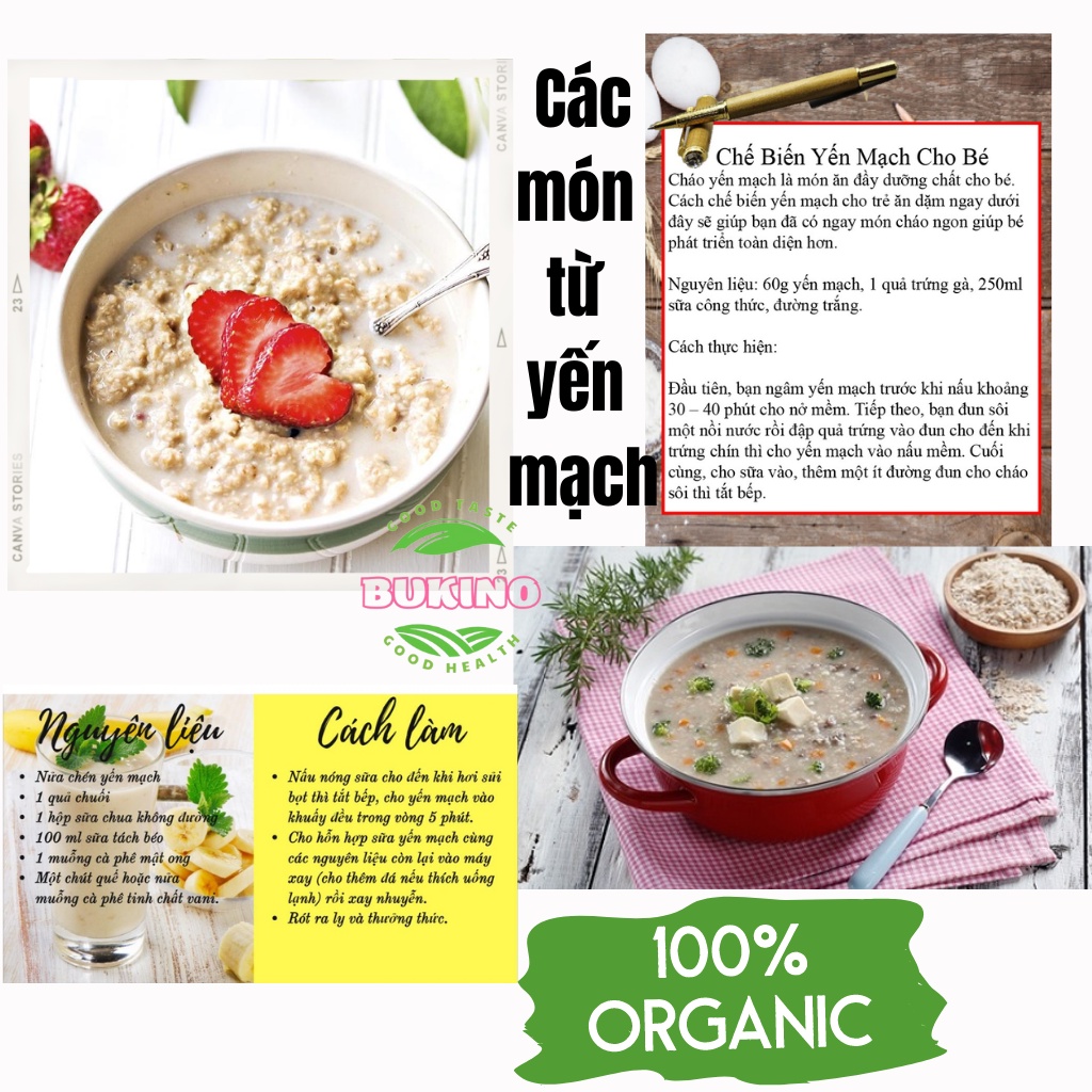 Yến mạch cán dẹt cán vỡ ăn liền Hafler gói 500g, ăn dặm cho bé sơ sinh, ngũ cốc giảm cân eatclean BUKINO