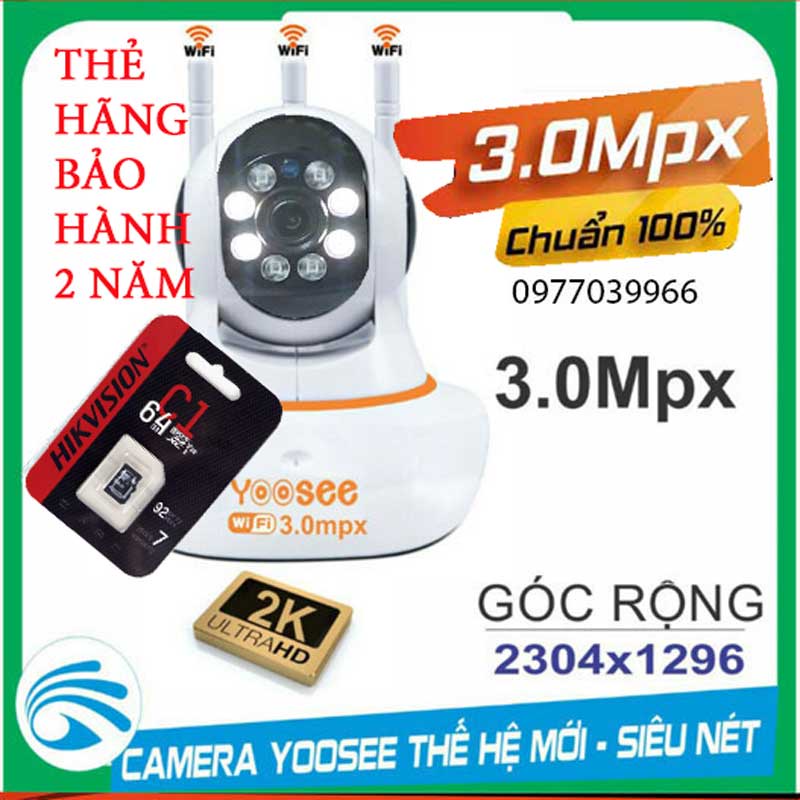 Camera IP Wifi Yoosee 2.0 FULLHD 2034P Siêu Nét mẫu mới 2022