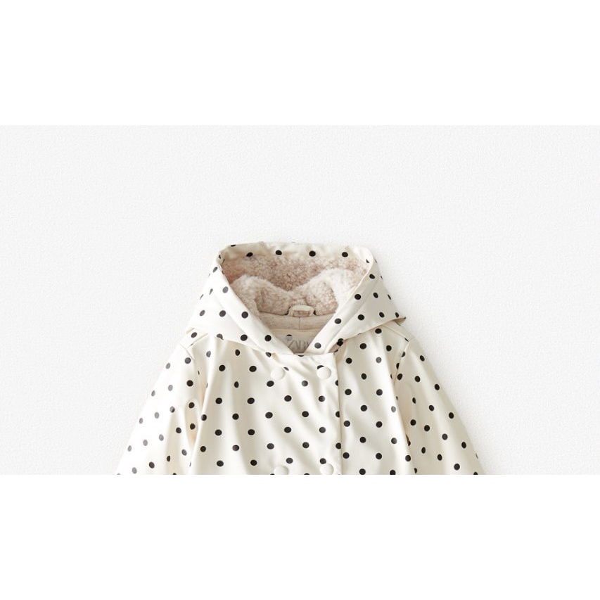 Zara raincoat chấm bi