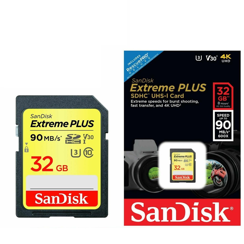 Thẻ Nhớ Sandisk Sdhc Extreme 32gb Class 10 U3 / Uhs-i 90mb / S | BigBuy360 - bigbuy360.vn