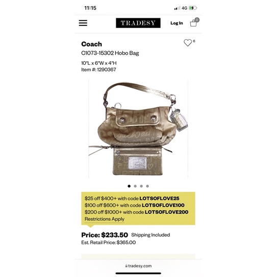 💚 đeo vai, kẹp nách màu vàng phối da ánh kim hiệu của Co.a.ch•