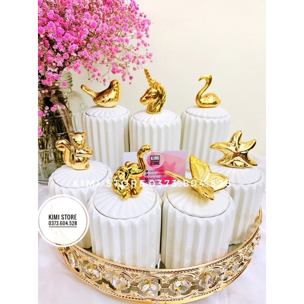 Hũ Đựng Bông Tăm Bánh Kẹo Xinh