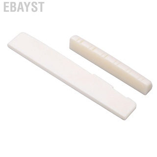 Ebayst Guitar Nut Set Ox Bone Slotted Bridge Saddle Replacement for 12 String Acoustic Guitars