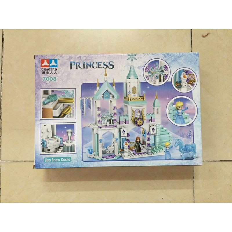 lego con gái nắp ghép lâu đài công chúa với 360 miếng ghép.