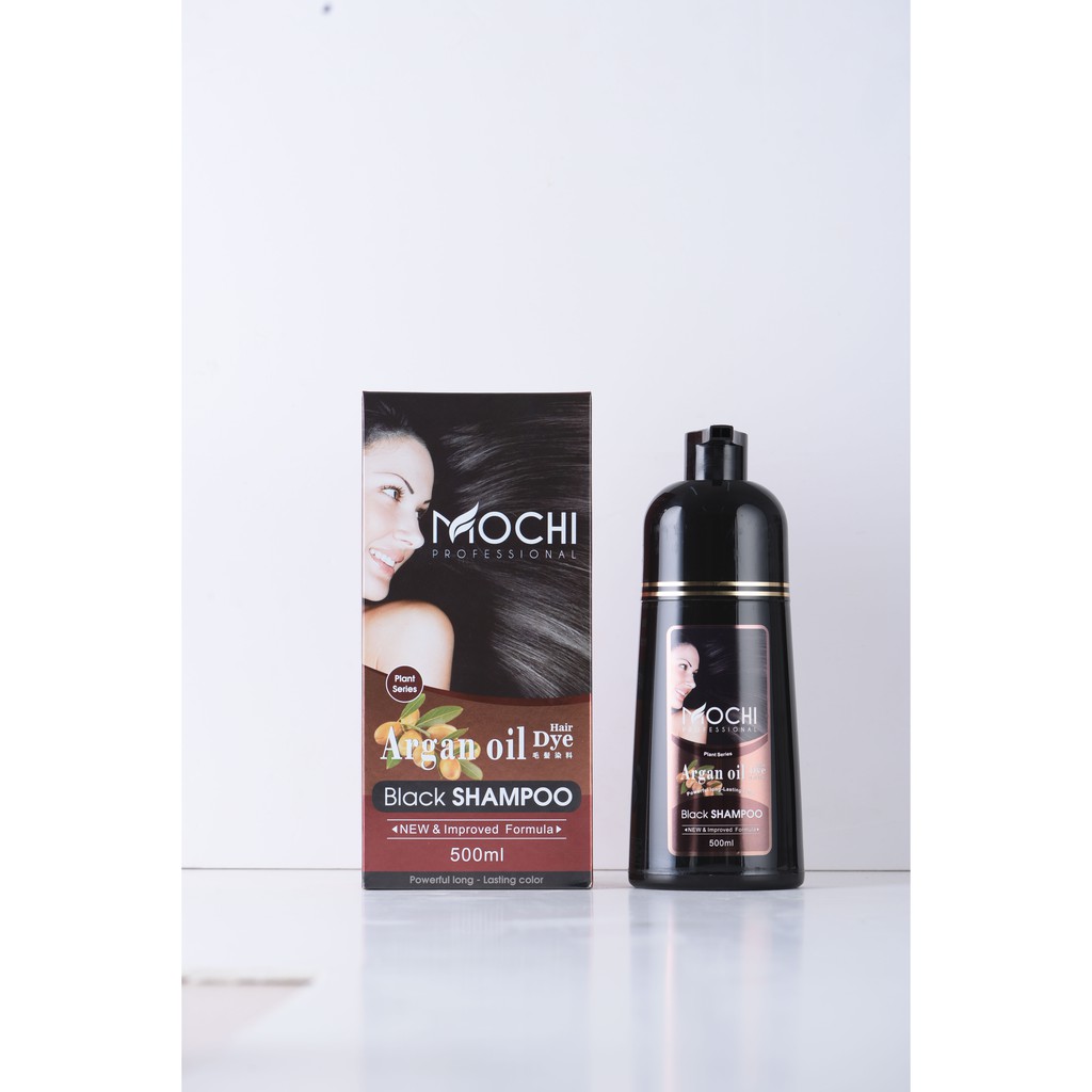 Dầu Gội Phủ Bạc Mochi [ Gội là đen ] Chỉ 1 lần gội tóc bạc hóa đen (Chai 500ml) - Nâu/Đen - PHỦ BẠC SAU MỘT LẦN GỘI