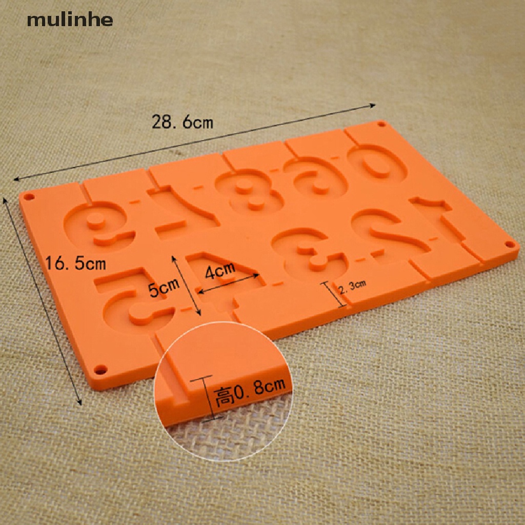 Khuôn làm bánh/kẹo bằng silicon số 0-9 3D trang trí tiện dụng