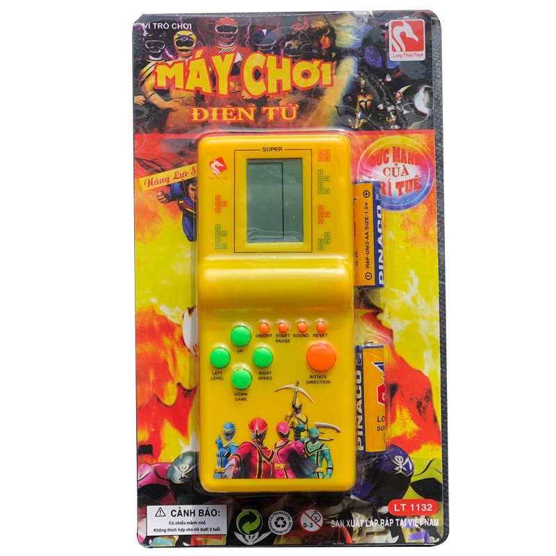 [Trò chơi tuổi thơ] Đồ Chơi Máy Chơi Điện Tử Xếp Gạch, Xếp Hình Cỡ Lớn Tặng Pin