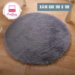 Thảm lông tròn - Thảm lông tròn trải sàn đường kính 1mx1m