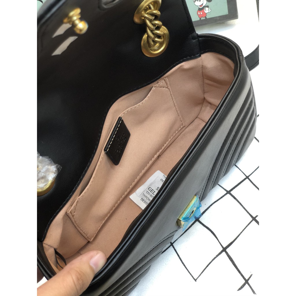 Túi GG Super sale marmont size 22cm màu đen