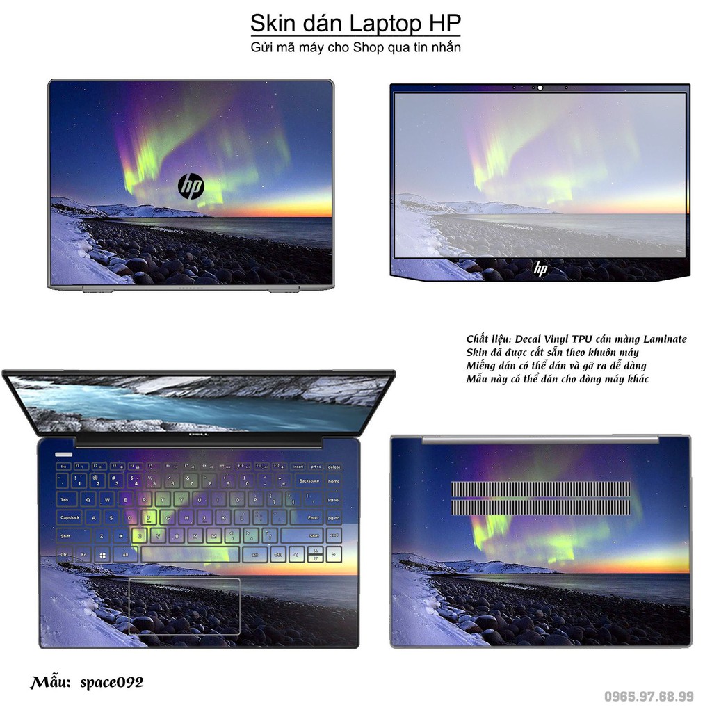 Skin dán Laptop HP in hình không gian _nhiều mẫu 16 (inbox mã máy cho Shop)