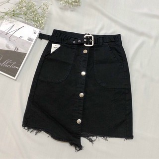 Chân váy kaki khoen kèm nịt
