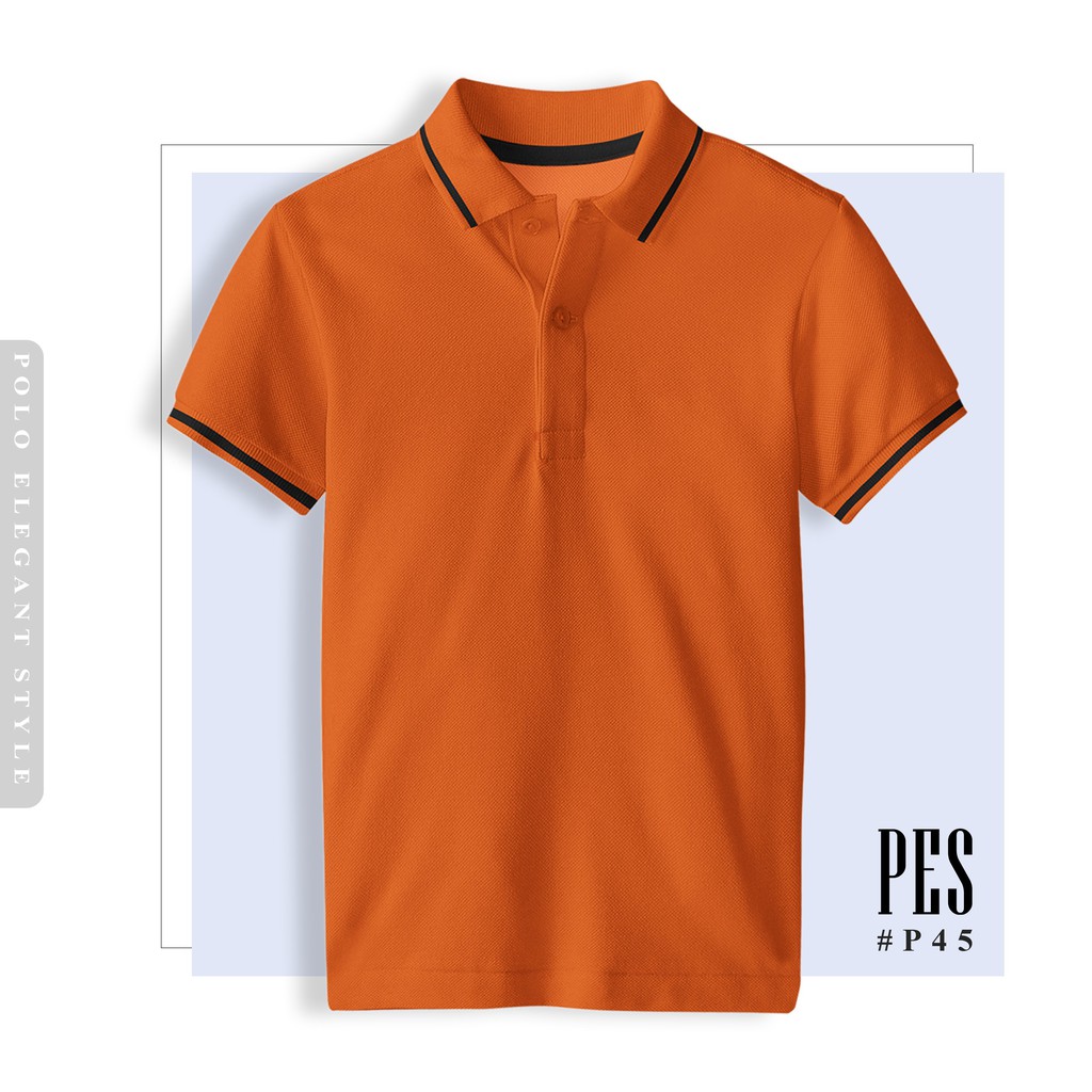 Áo thun Polo Basic nam Màu Cam cổ bẻ vải cá sấu Cotton trẻ trung lịch lãm