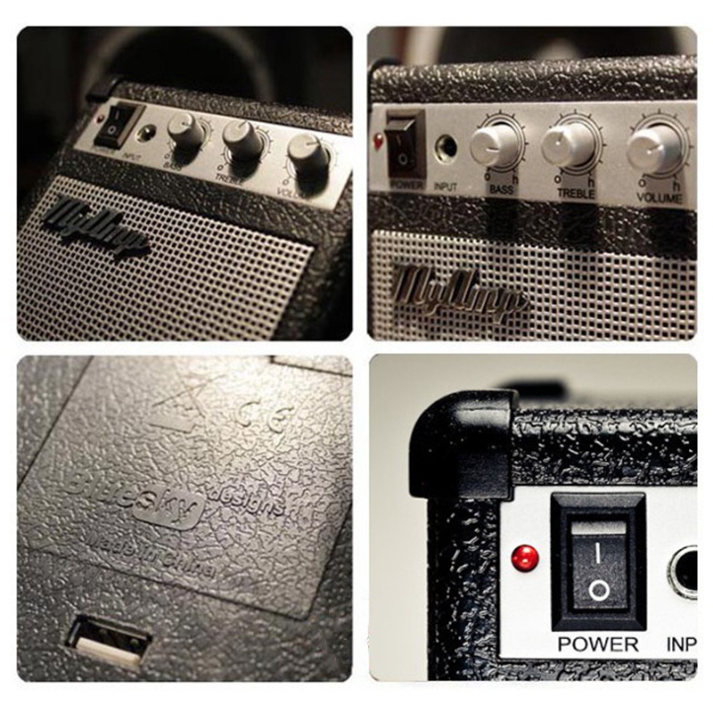 Loa khuếch đại âm thanh đàn guitar mini phong cách retro thời trang