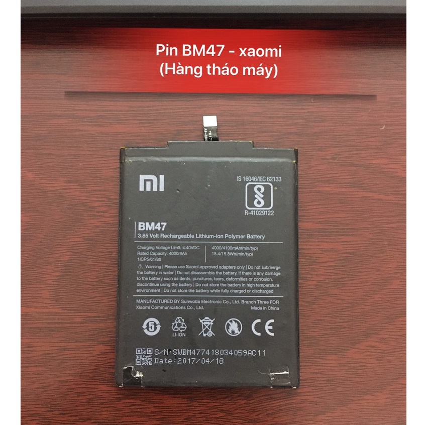 Pin BM47/Redmi 4x Xiaomi,bóc máy