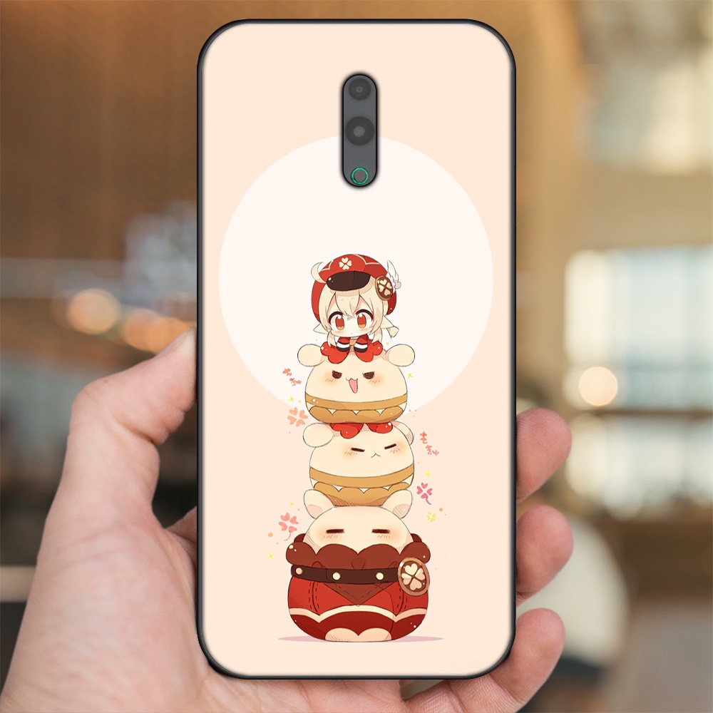 Ốp lưng Oppo Reno viền đen in hình Klee Genshin Impact