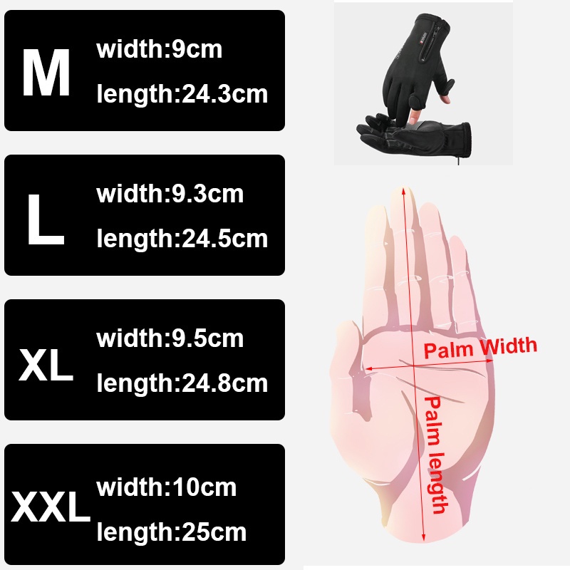 Găng tay 2 ngón chống trượt chống nước giữ ấm thời trang mùa đông