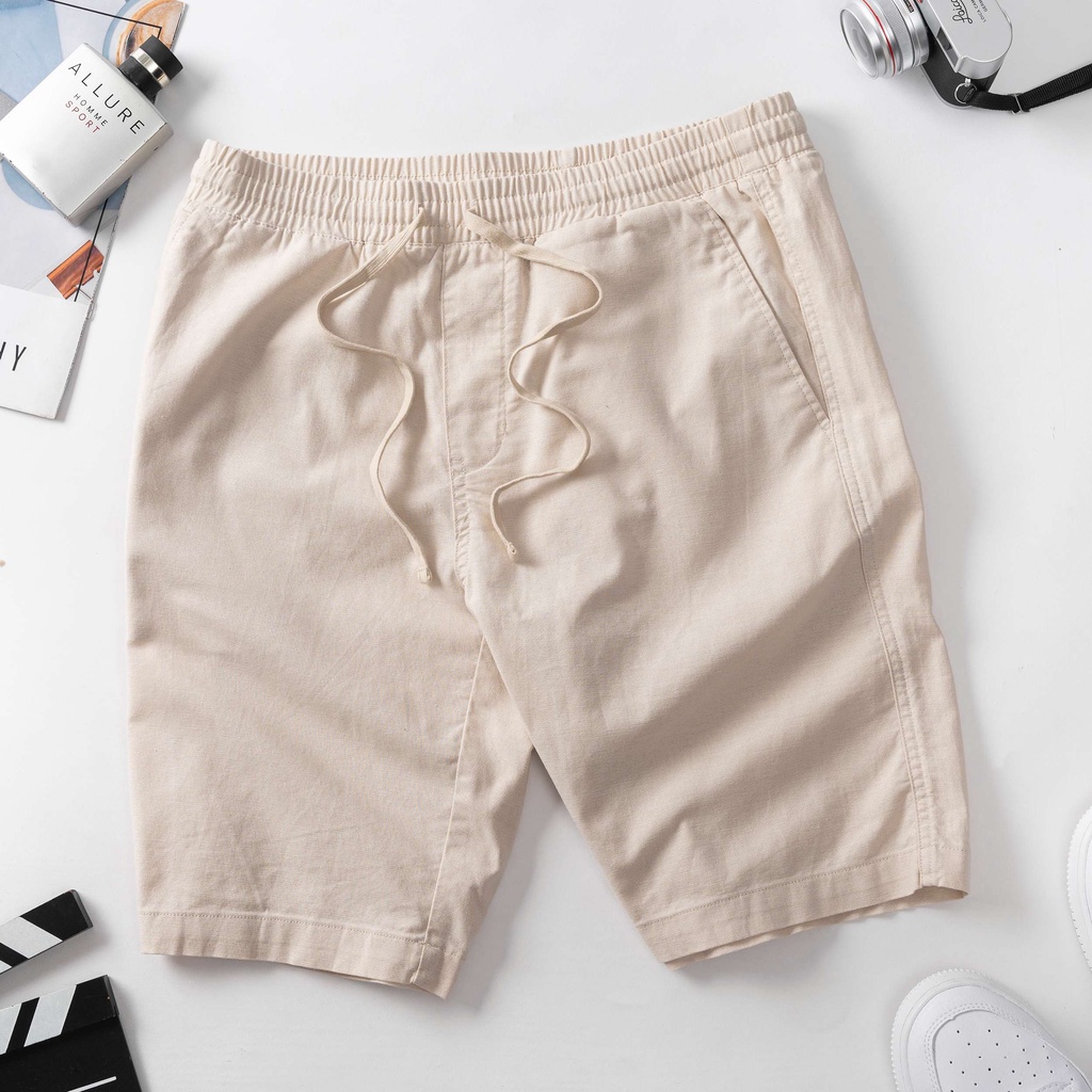 Quần Short nam GUESS vải đũi, hàng xuất dư Hàn xịn chất liệu cao cấp