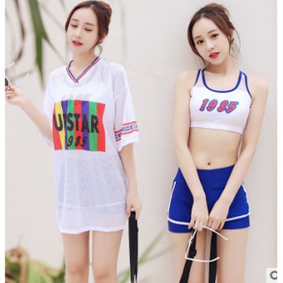 CÓ SẴN BIKINI đồ bơi nữ thể thao 3 mảnh áo lưới