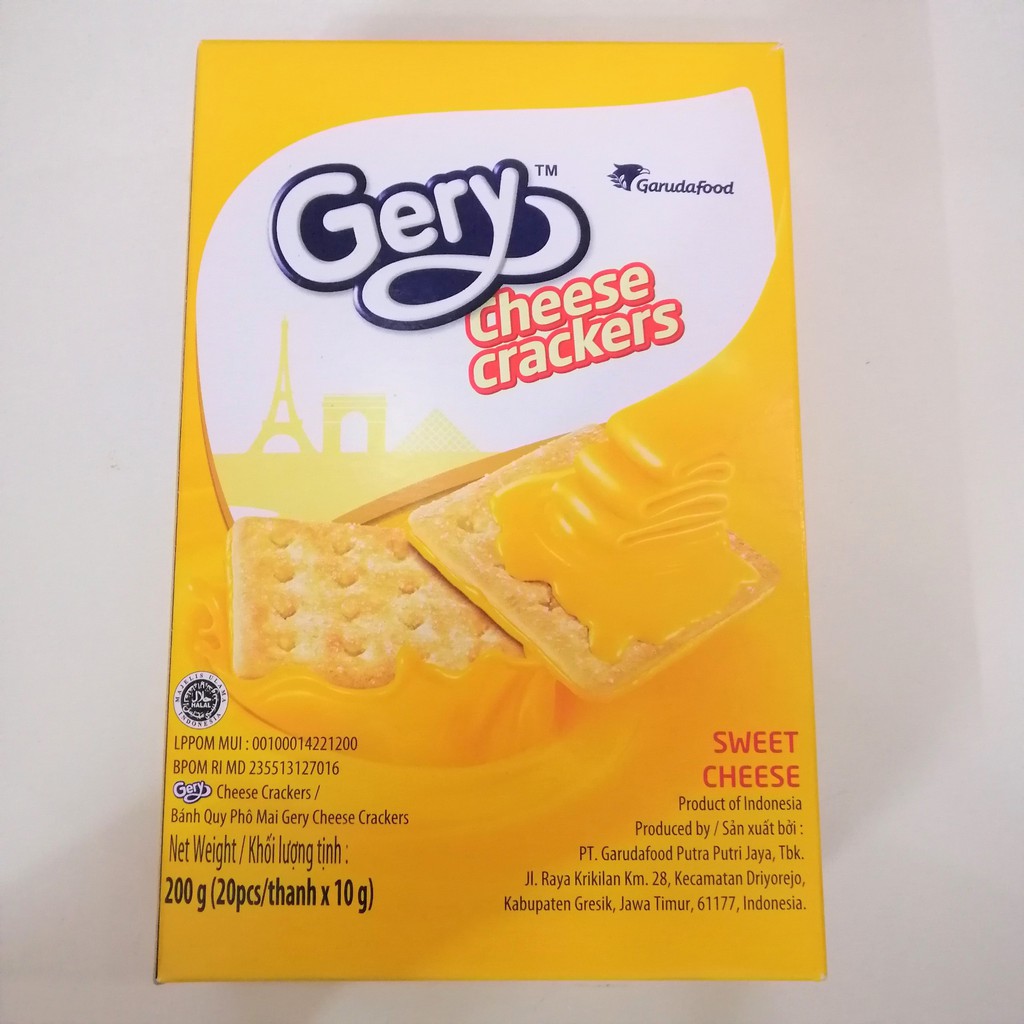 Bánh Quy Phô Mai Gery Cheese Crackers (Hộp 200g)