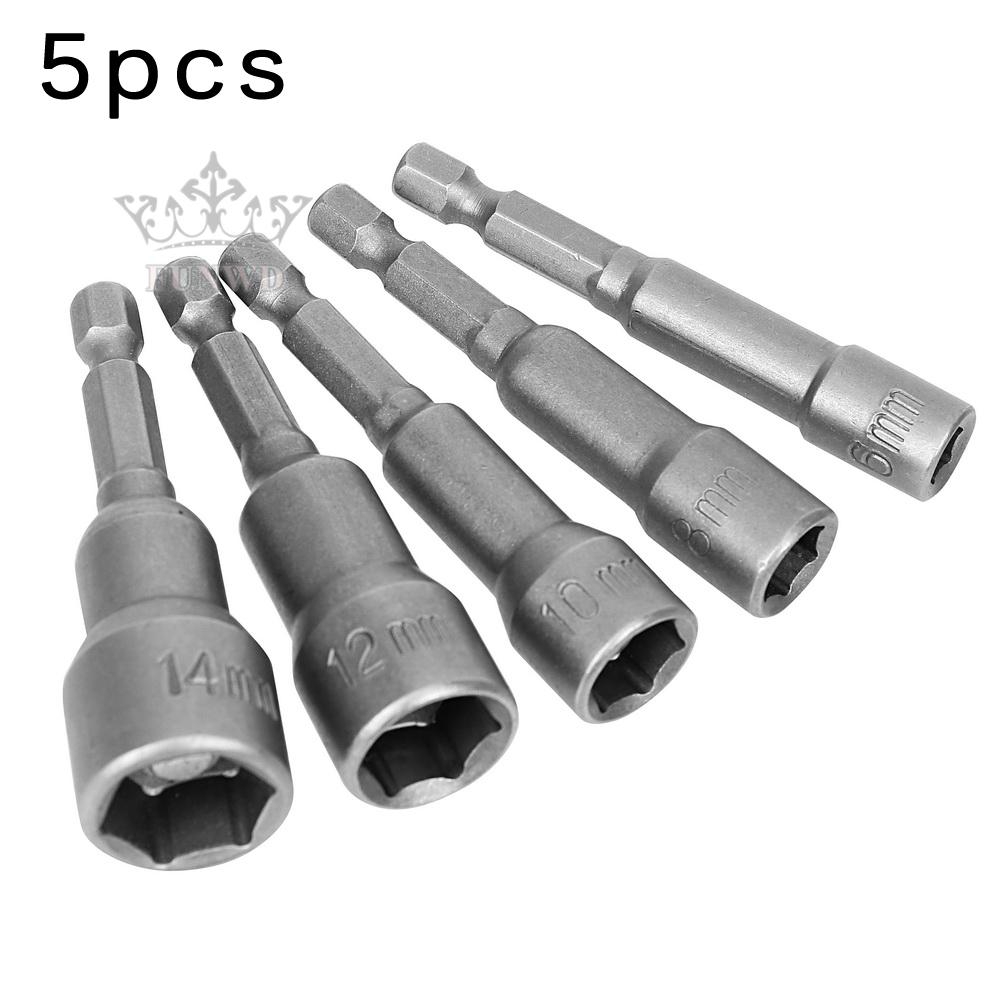Hex Sockets Uick release Workshop Parts Shank Silver Hexagonal 6-14mm Supply Magnetic Adapter Screwdriver Head