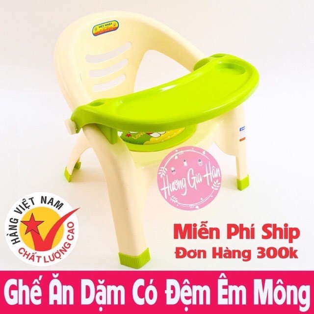 Ghế ăn dặm , ghế bô Việt Nhật có đệm hơi êm mông nhựa pe an toàn dùng cho bé 3-36 tháng hàng việt nam chất lượng cao