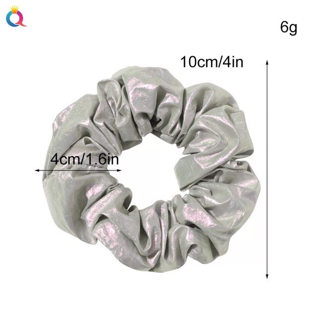 ✨Chun buộc tóc Scrunchie ánh bạc