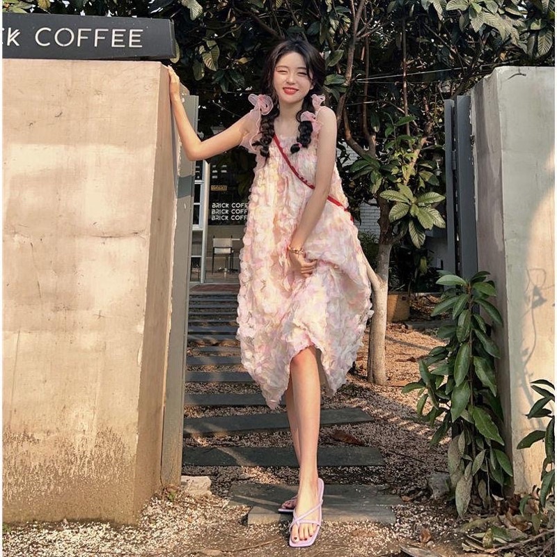 Đầm hai dây vảy cá cao cấp