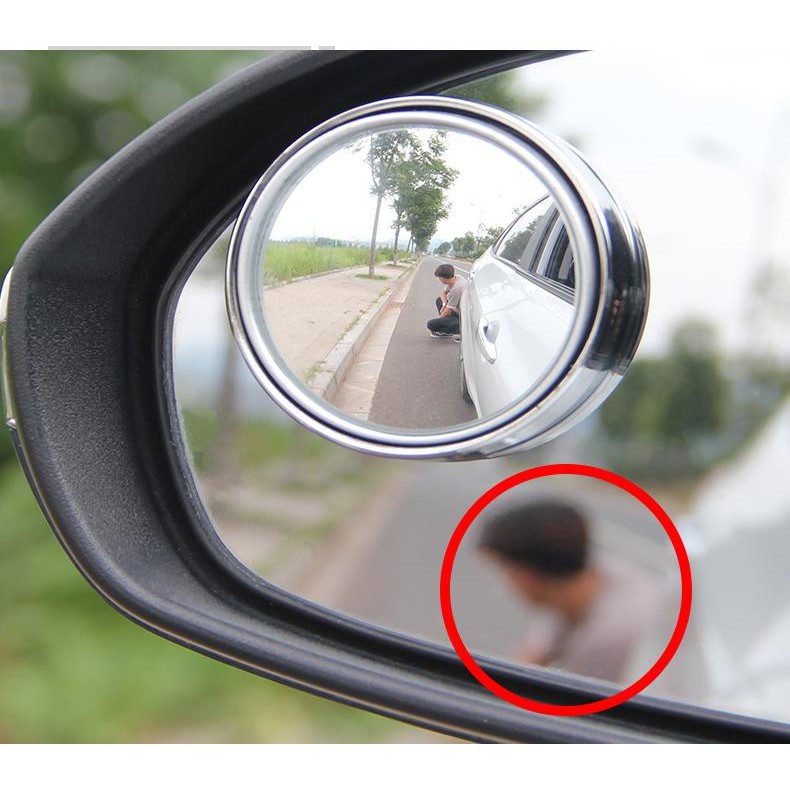 Gương cầu lồi ô tô, Gương lồi ô tô soi điểm mù xoay 360 độ xóa điểm mù tráng bạc chất lượng cao