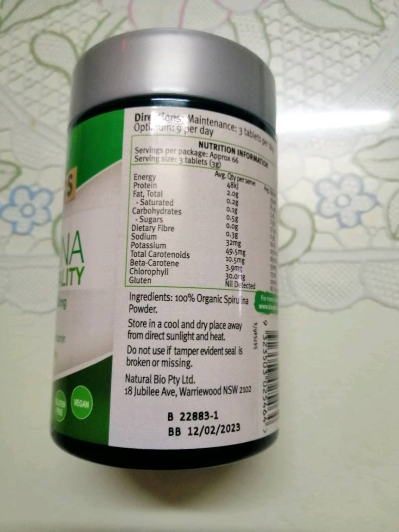 Bioglan Organic Superfoods Spirulina 1000mg 200 Tablets (Australian  Certified Organic) | Shopee Việt Nam
