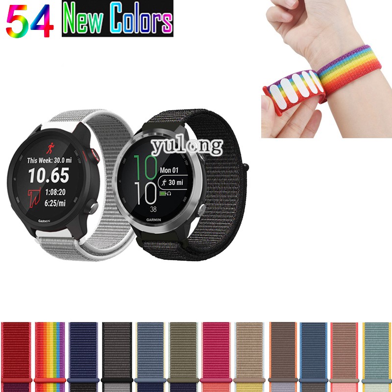 Nylon Loop Watchband Strap for Garmin Forerunner 645 245 245 Music