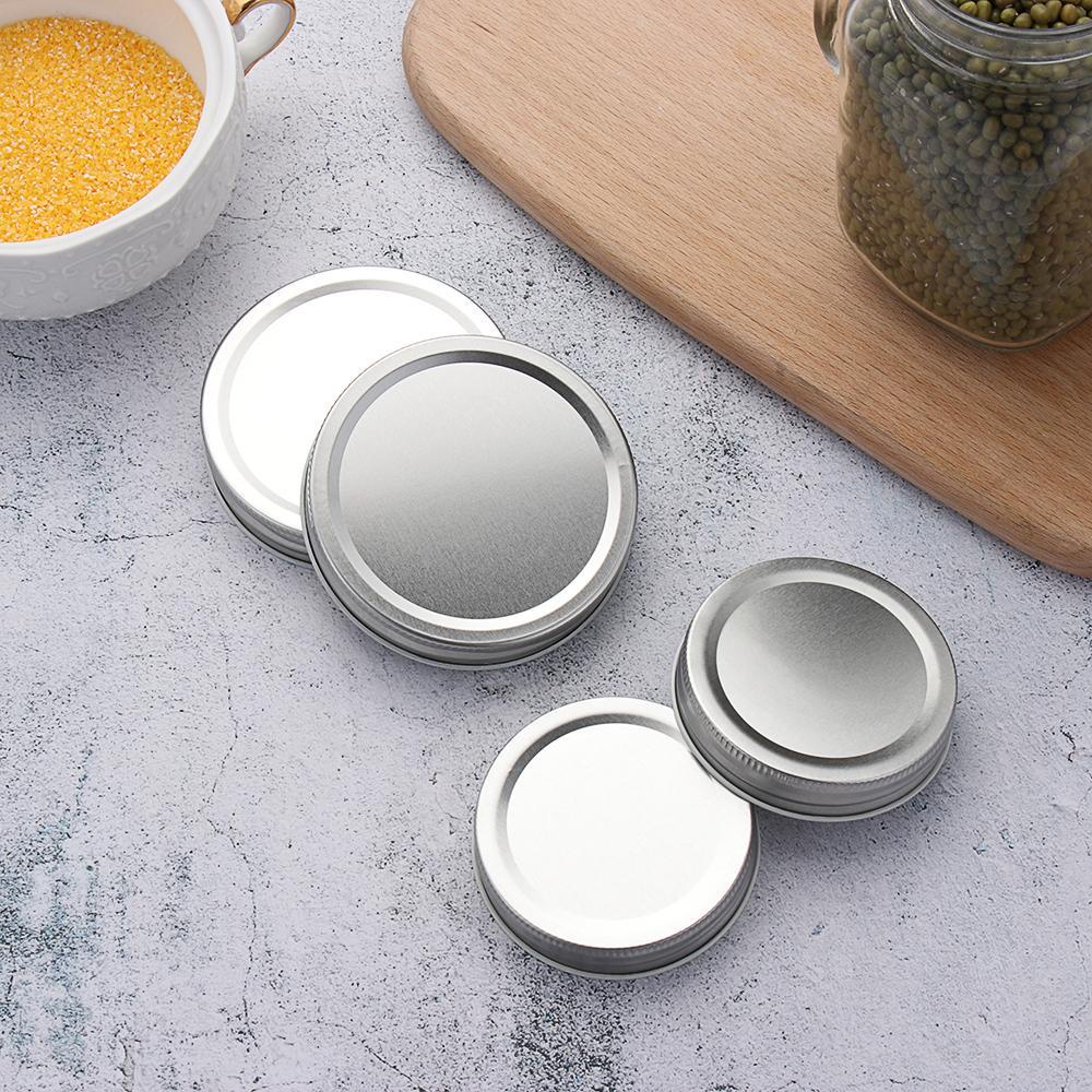 .N Gói 10 Nắp Đậy Hũ Gia Vị Miệng Rộng Bằng Thiếc Cho Nhà Bếp &amp; Bàn Ăn