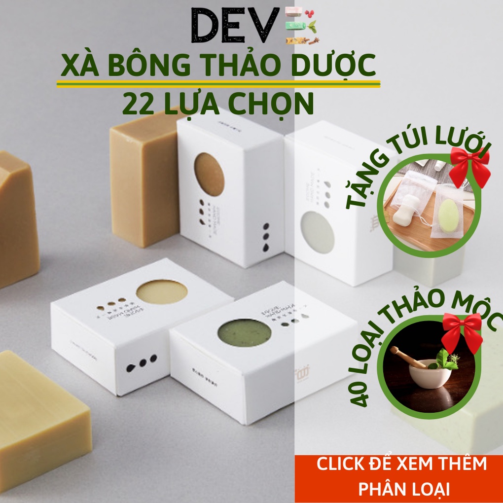 Xà phòng nghệ thiên nhiên DEVE xà bông giảm mụn lưng, xà phòng rửa tay Bộ Y Tế chứng nhận