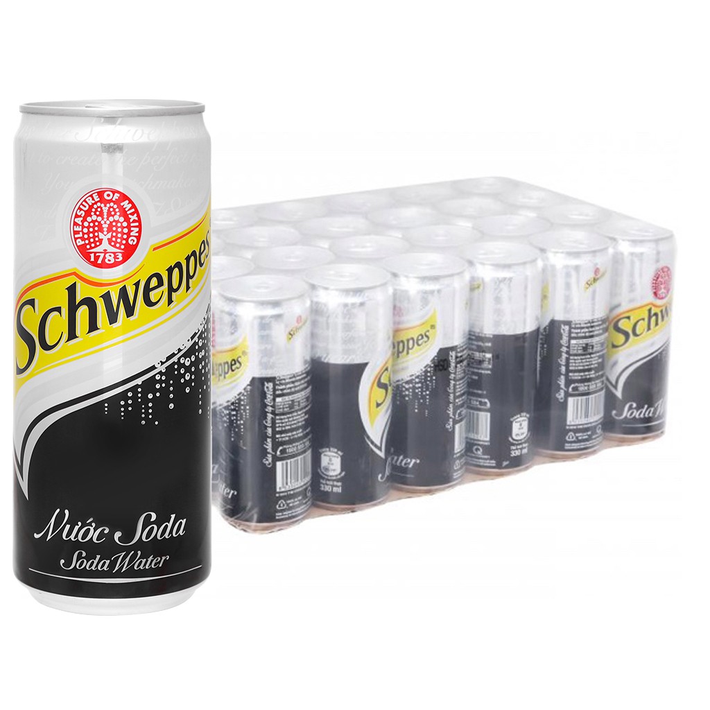 Thùng 24 lon soda Schweppes 330ml