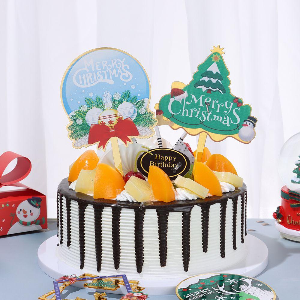 YNATURAL Phụ Kiện Trang Trí Bánh Kem Chữ Merry Christmas
