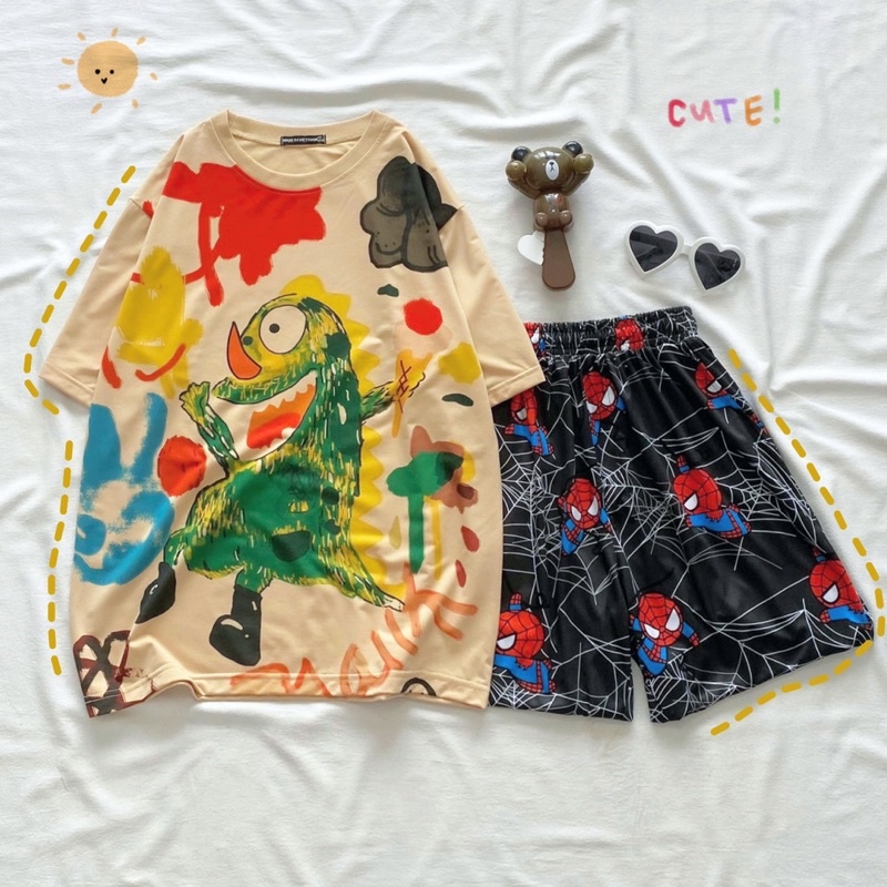 Set đồ bộ hoạt hình xinh xắn mặc ở nhà nhiều mẫu