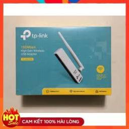 🎁 USB Wireless Thu Sóng Wifi TPLINK WN 722N - Chuẩn N, 1 Anten (Hãng Phân Phối Chính Thức)