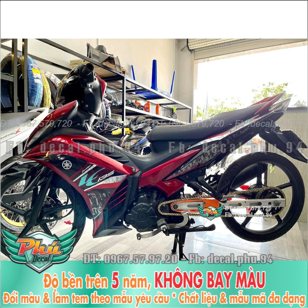 Tem Rời Exciter 135 LC đỏ đen Mới (K) -1