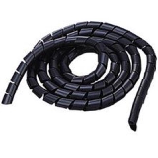 10 Mét Ống Xoắn Quấn Gọn Dây Điện, Ống Luồn Dây Điện Văn Phòng (Đen - Trắng)