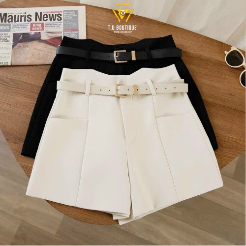 Quần Shorts nữ gập gấu cạp cao chất tuyết mưa cao cấp , mềm , mát. Cảm kết hàng đẹp | BigBuy360 - bigbuy360.vn