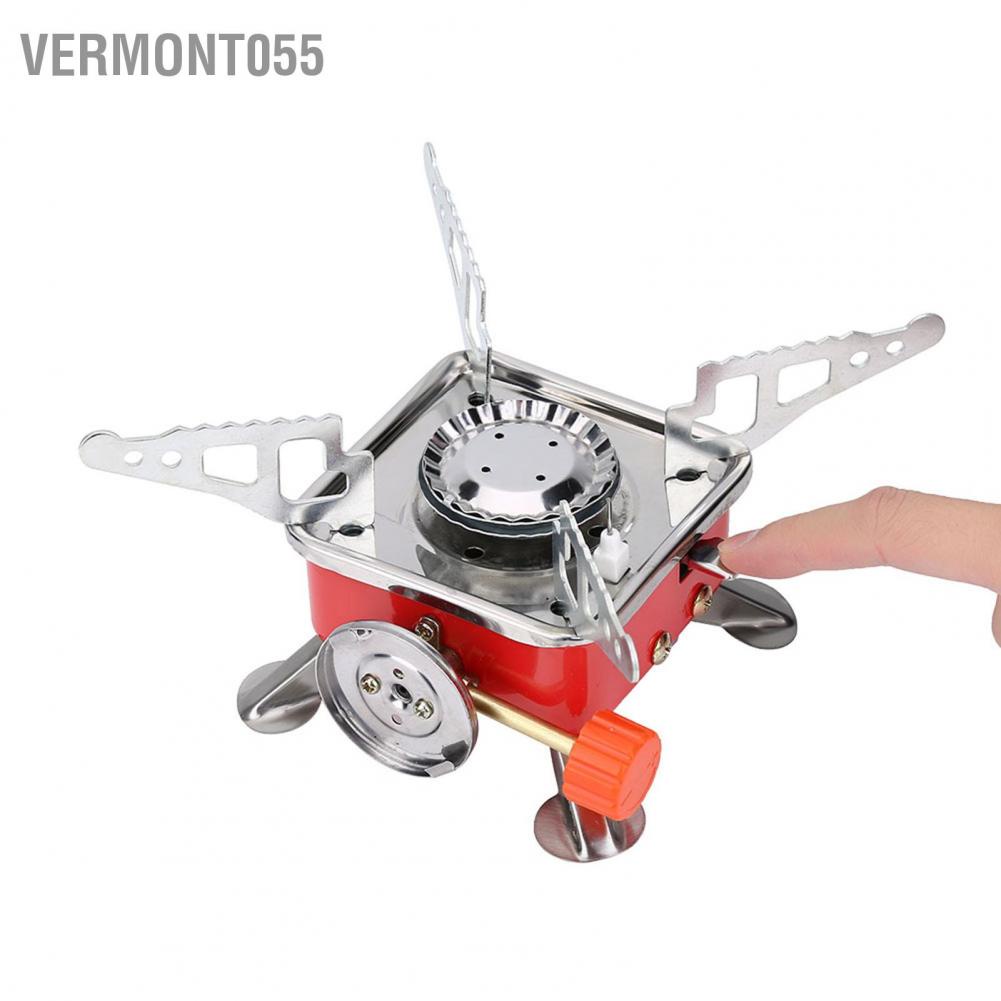 Vermont055 Portable Mini Outdoor Folding Metal Camping Gas Stove Furnace Burner Picnic