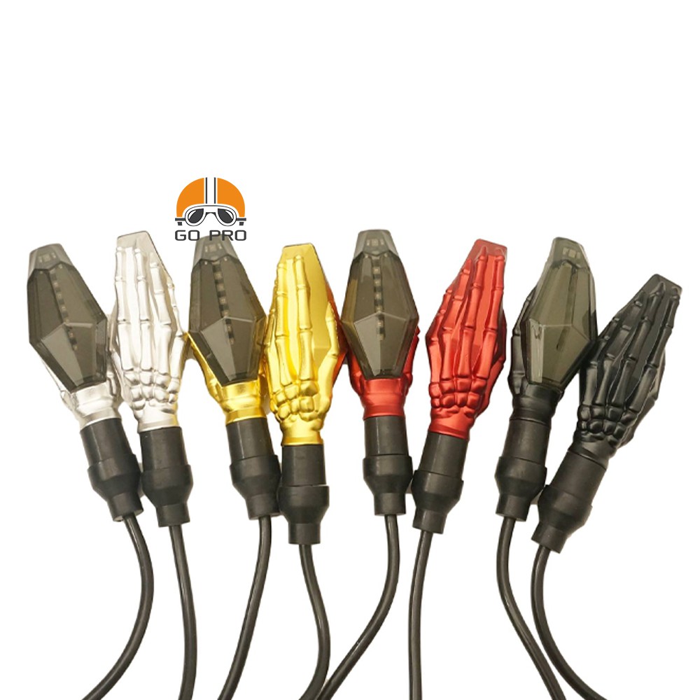[CHÍNH HÃNG] Bộ Đèn Xi Nhan Bàn Quay Qủi SKELETON Xe Máy