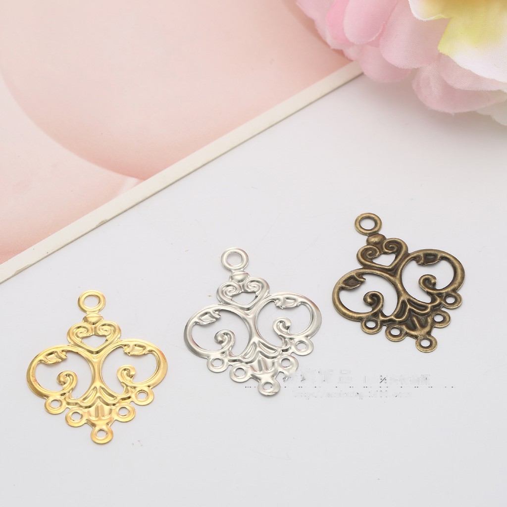 5 phiến họa tiêt treo 25*32mm nguyên liệu làm trâm làm trang sức cổ trang