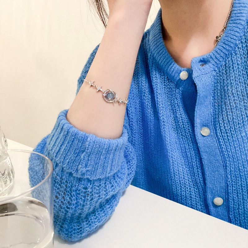 Vòng tay trang sức hình hành tinh đơn giản sang trọng thời trang dành cho nữ