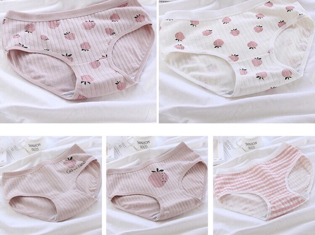 Quần Lót Cotton Co Dãn 4 Chiều Quả Dâu CuTe